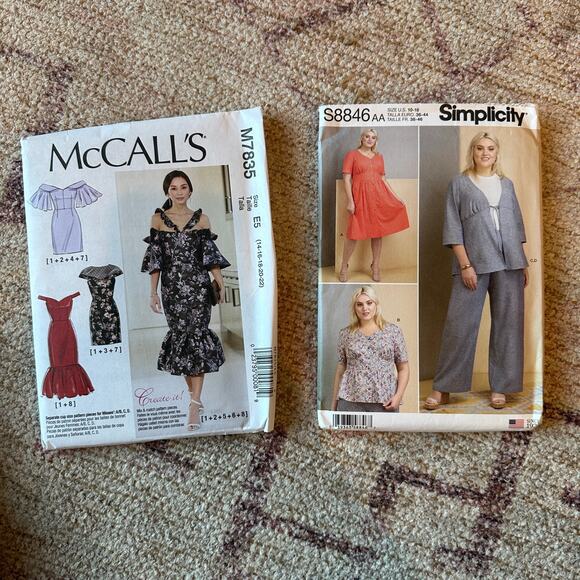 MCCALLS SIMPLICITY NEW LOOK MIMI G Sewing Patterns Uncut Casual Classic Preppy - Picture 6 of 7
